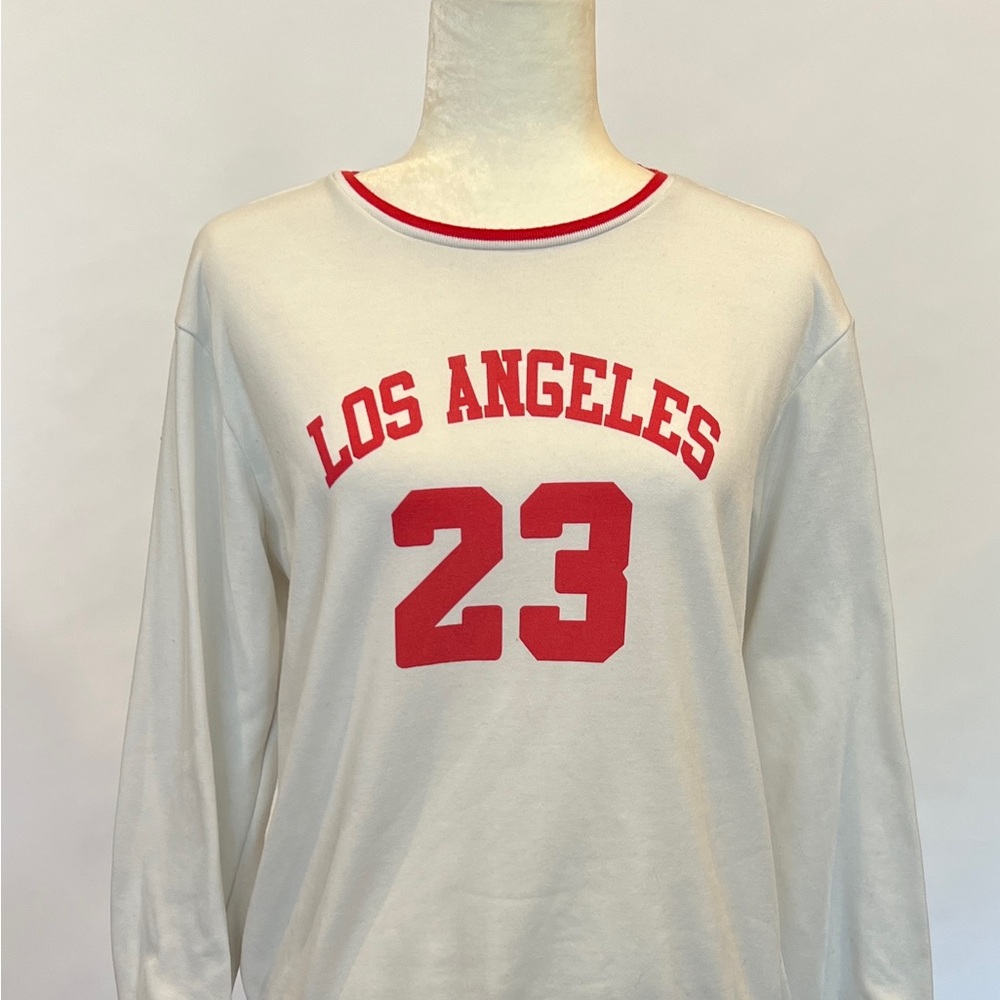 WLSS017 SHEIN White Long Sleeve Los Angeles 23 Shirt Size Youth 13-14